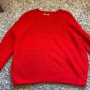 This is a red sweater size extra large 16- 18 brand is time and truTM never worn